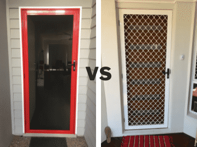 Grille vs Stainless steel mesh Security Screens