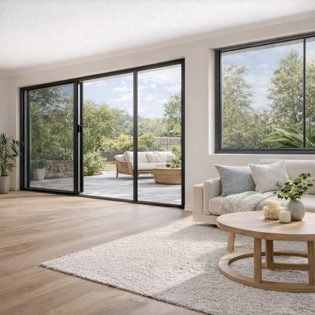 Glass doors installed on a Sunshine Coast home